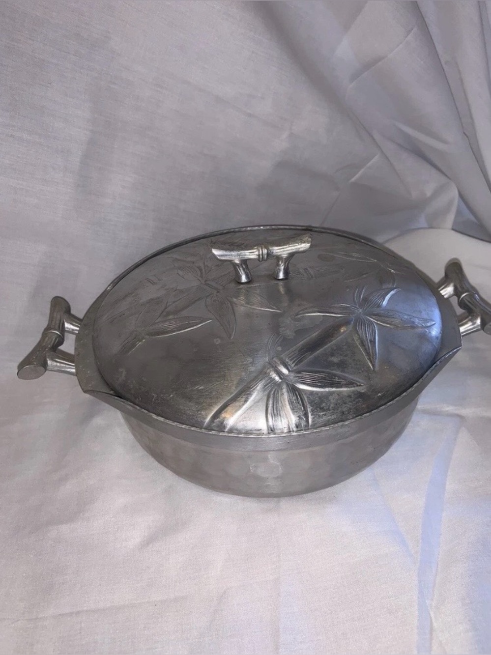 Silver Decorative Covered Casserole Dish - Silver